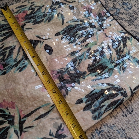 H&M❤ Multicolor Floral sequin Mid skirt size 4 - Picture 5 of 7